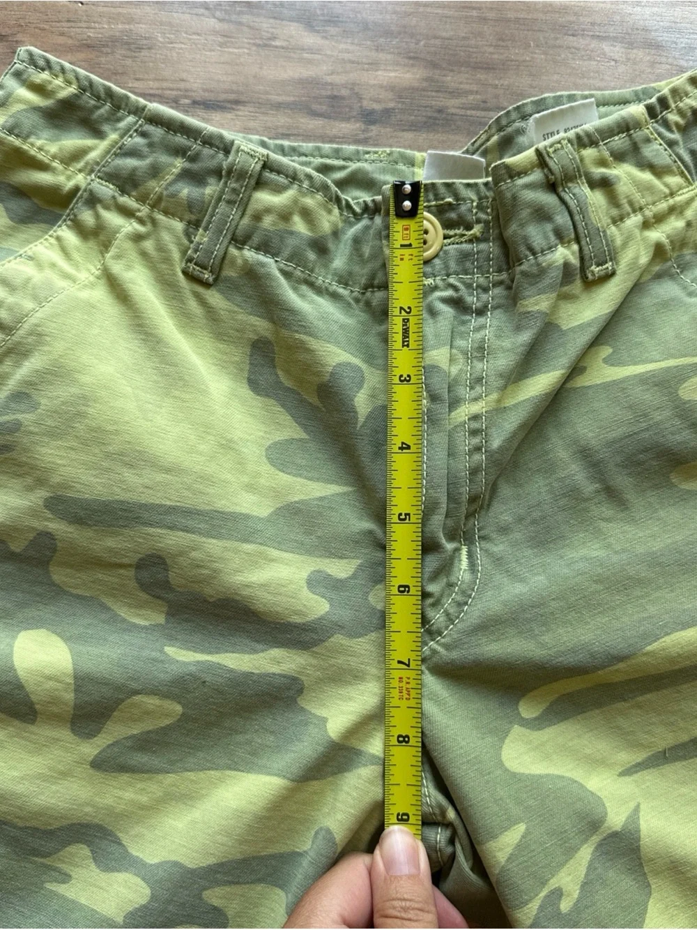 Vintage Y2K Lucky Brand Dungarees Camo Pants Made in USA Women 8 /28 Retro Green